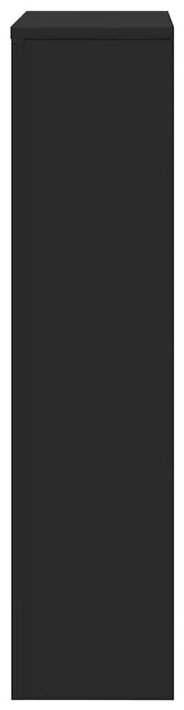 Cobertura de radiador 78x20x82 cm derivados de madeira preto