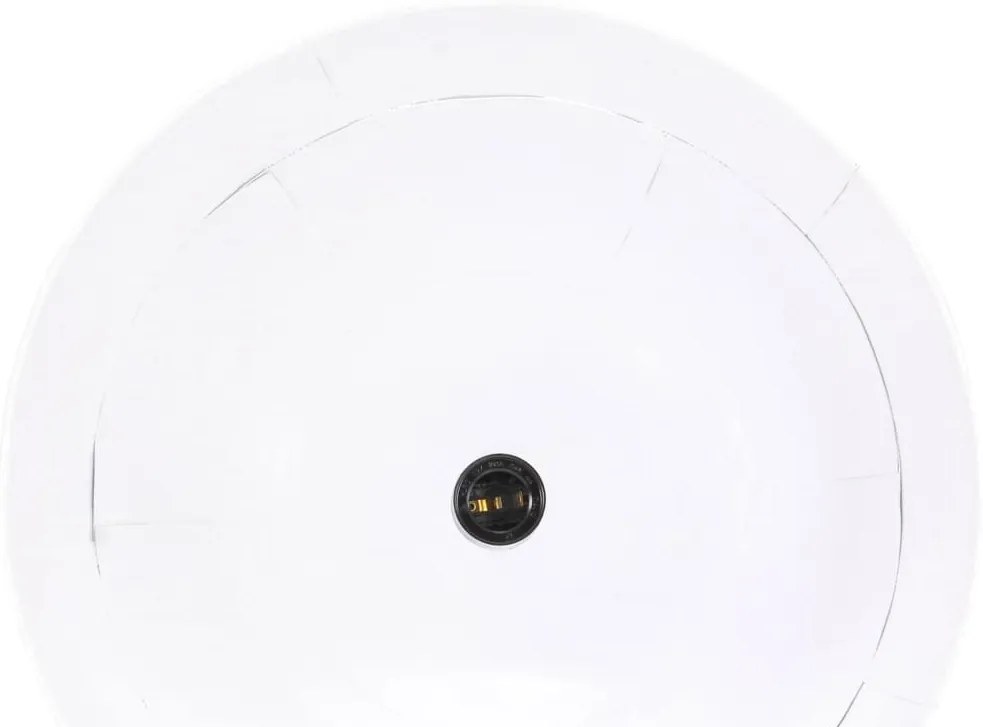 Candeeiro suspenso vintage indust. redondo 25 W 41 cm E27 branco