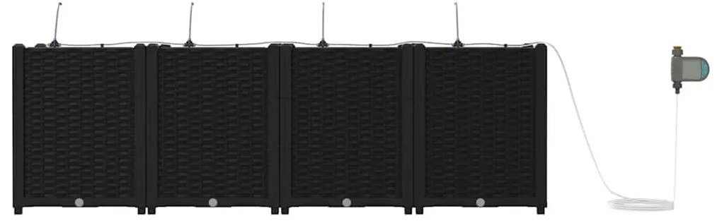 Jardineiras de Jardim 1 pc Preto 160 x 40 x 52 cm Plástico