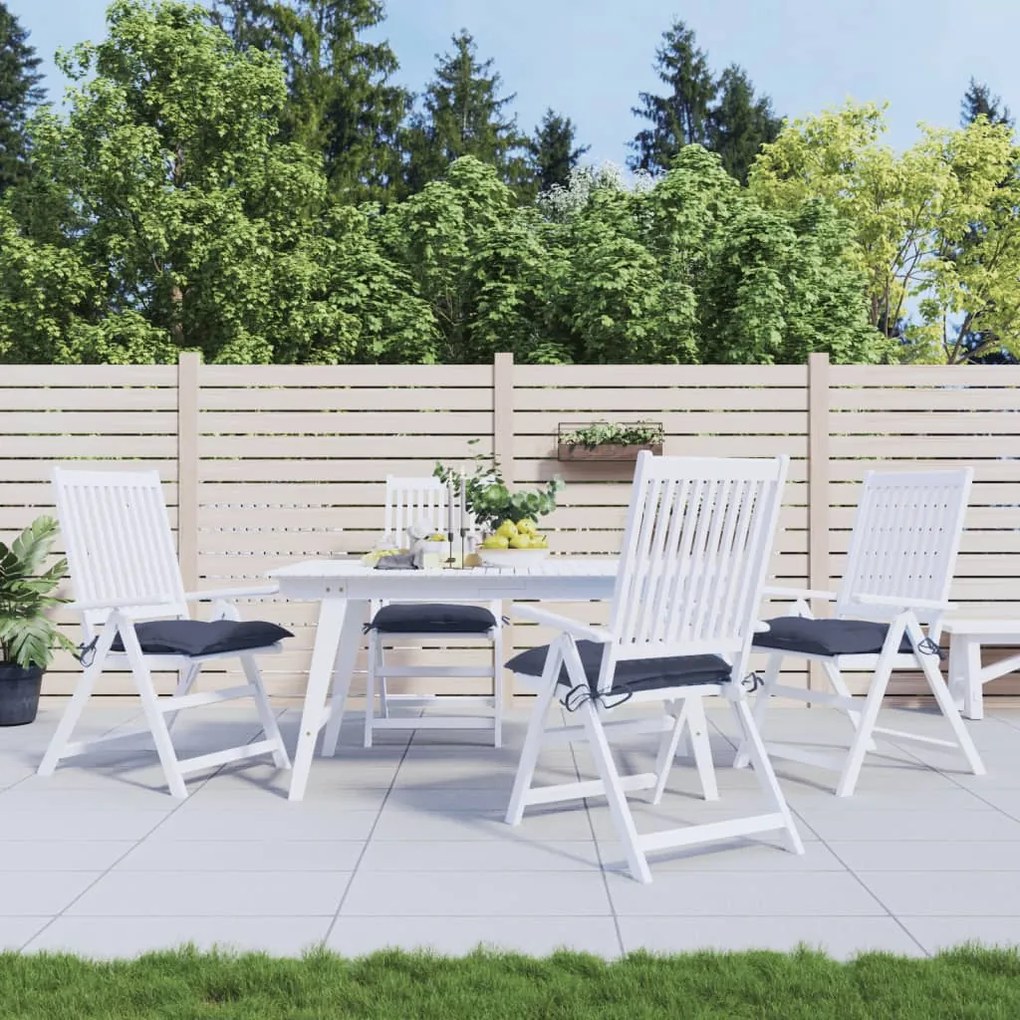 vidaXL Almofadões cadeira 4 pcs 40x40x7 cm tecido oxford azul-marinho