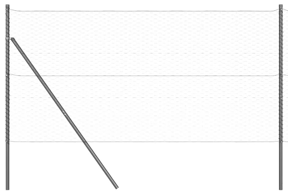 Cerca Hexagonal vidaXL Cinza 1.4x25 m Aço
