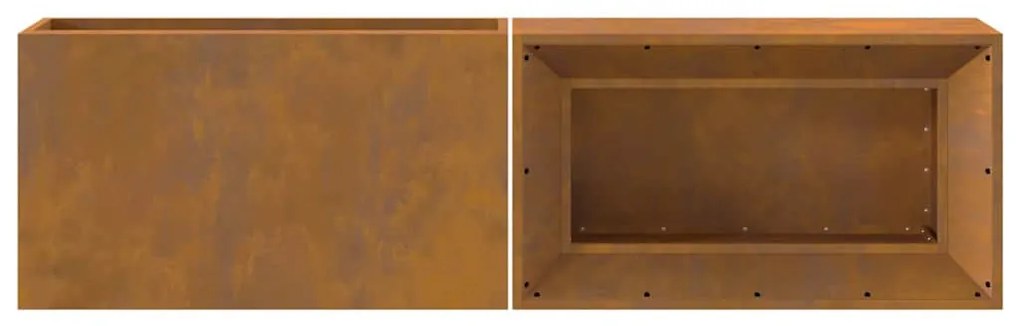 Fogueira vidaXL com Armazenamento de Toras 160x45x35 cm Aço Envelhecid