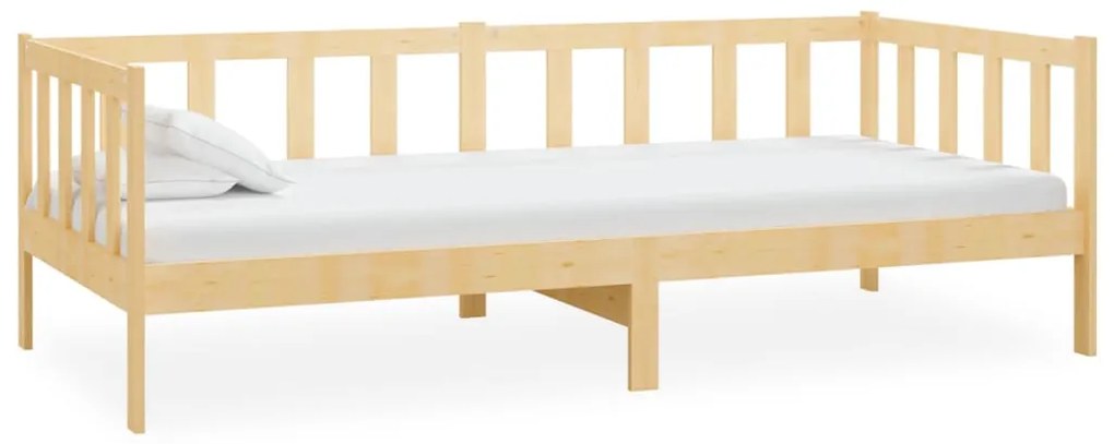 Sofá-cama com colchão 90x200 cm pinho maciço