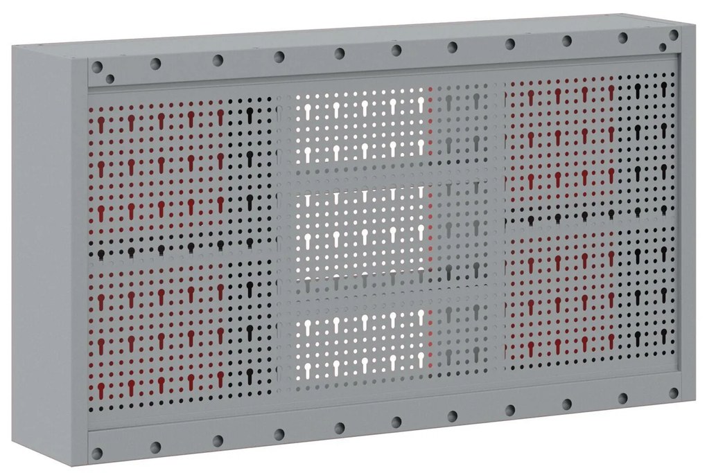 Armário de Ferramentas de Parede vidaXL com Painel de Ferramentas Verm