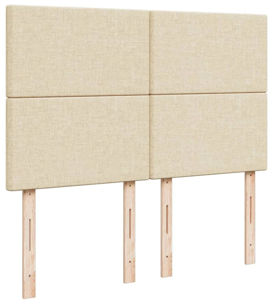 Cama com molas/colchão 140x190 cm tecido cor creme