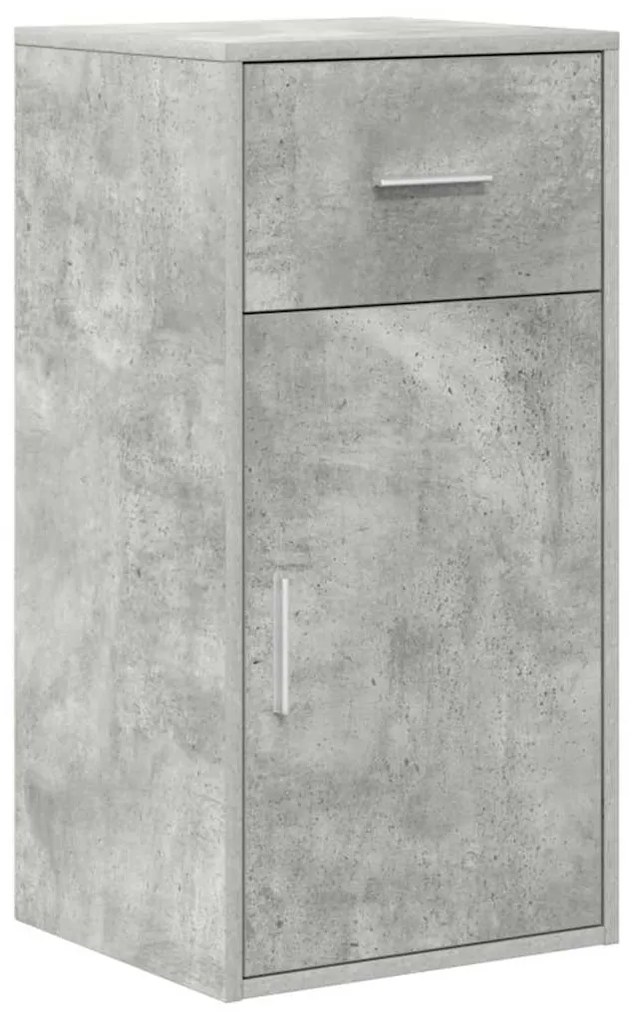 Mesa de Canto Cinza Concreto 102x88x75 cm Madeira Engenheirada