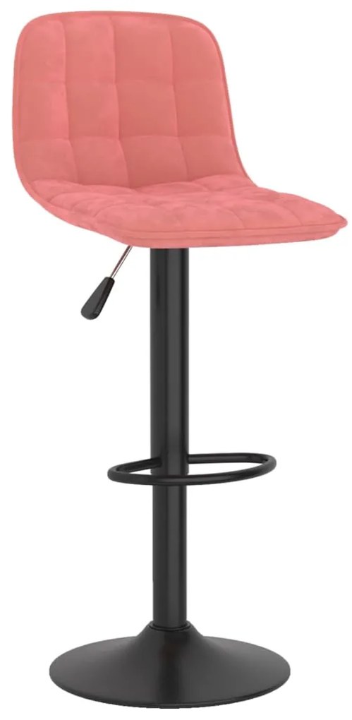 Bancos de bar 2 pcs veludo rosa