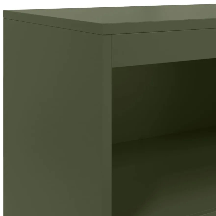 Aparador alto 68,5x38,5x123,5 cm aço verde azeitona