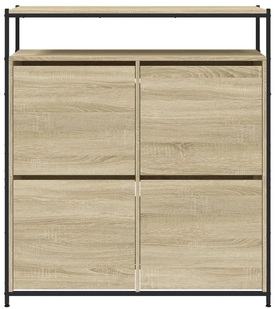 Sapateira c/ 4 gavetas articuladas 100x34x112cm carvalho sonoma