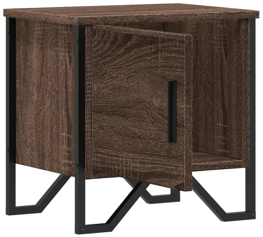 Mesa de cabeceira 40x30x40 cm contraplacado carvalho castanho