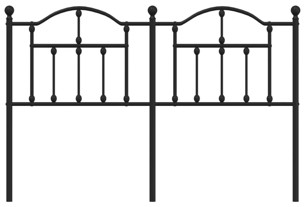 Cabeceira de cama 140 cm metal preto