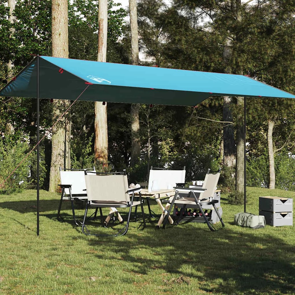 vidaXL Lona de campismo 500x294 cm impermeável azul