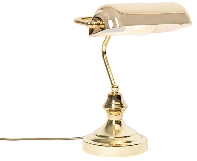 Candeeiro de mesa clássico/candeeiro de notário latão - Banker Clássico / Antigo