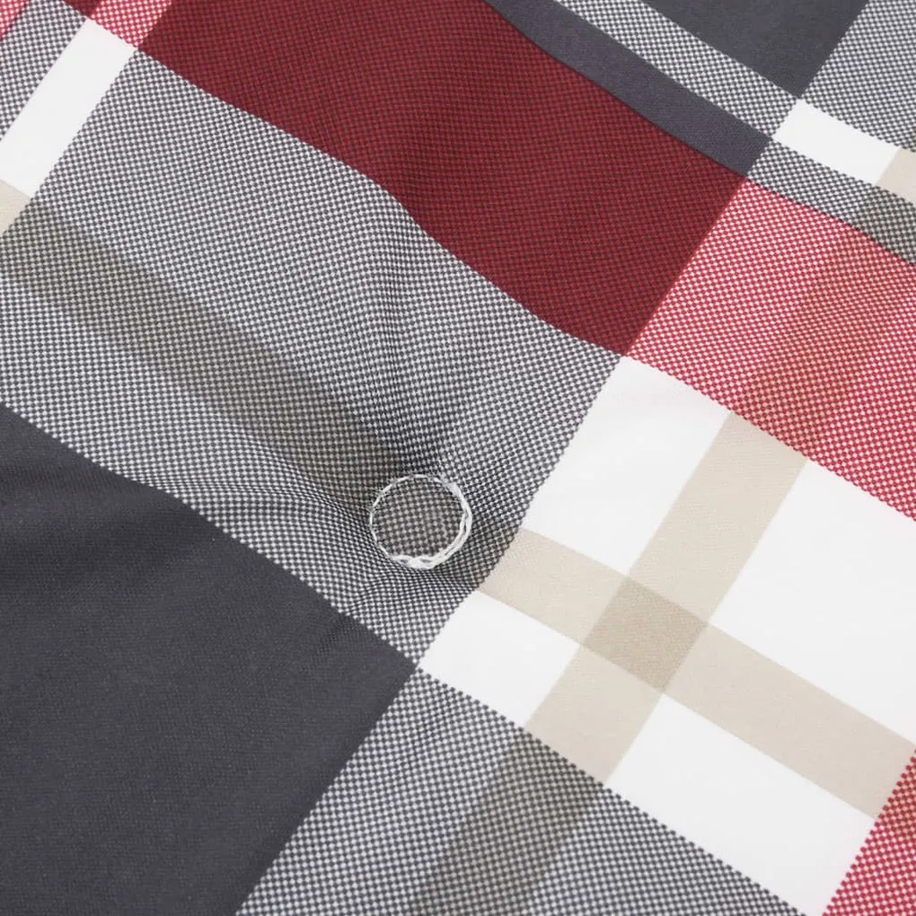 Almofadões cadeiras altas de jardim 4pcs tecido xadrez vermelho