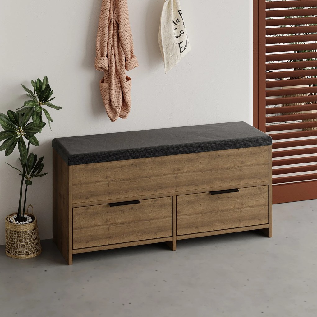 Sapateira Berlin – Nogueira/Preto – 60x200x35 cm