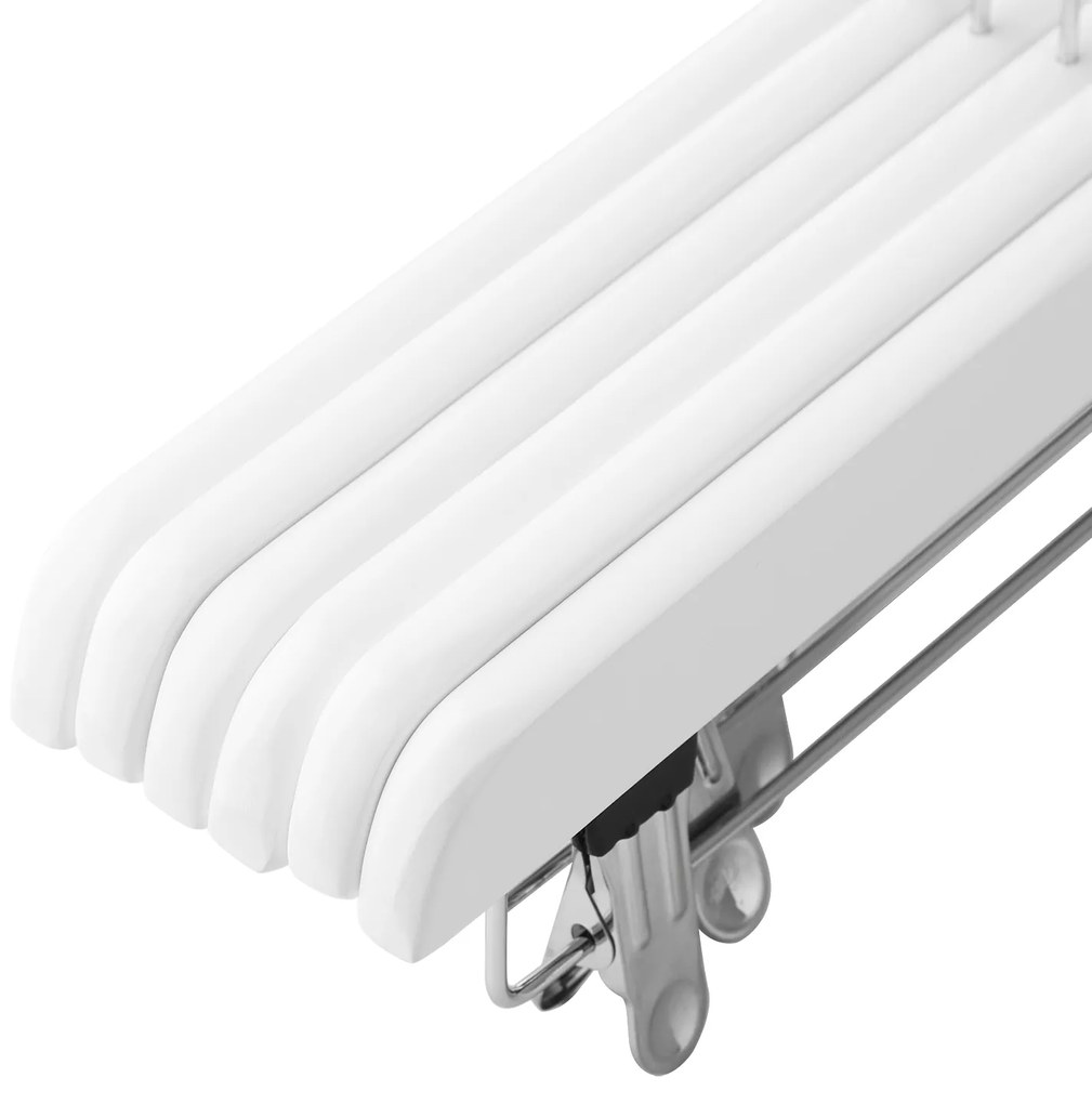 Cabides para calças de 8 unidades 35,5 x 16,2 cm branco