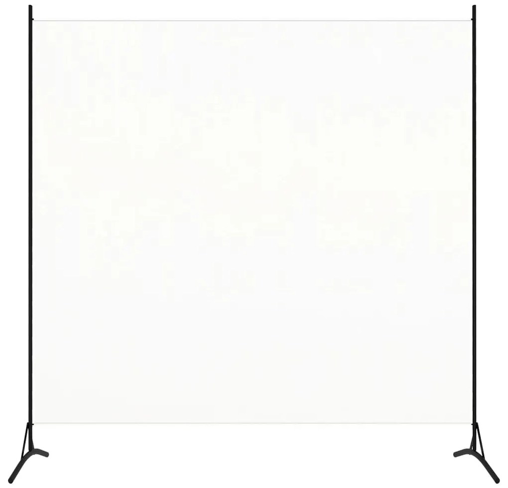 vidaXL Divisória com 1 painel 175x180 cm tecido branco