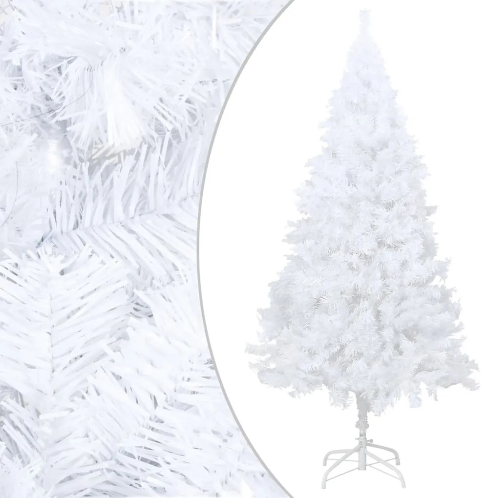 vidaXL Árvore de Natal artificial com ramos grossos 180 cm PVC branco