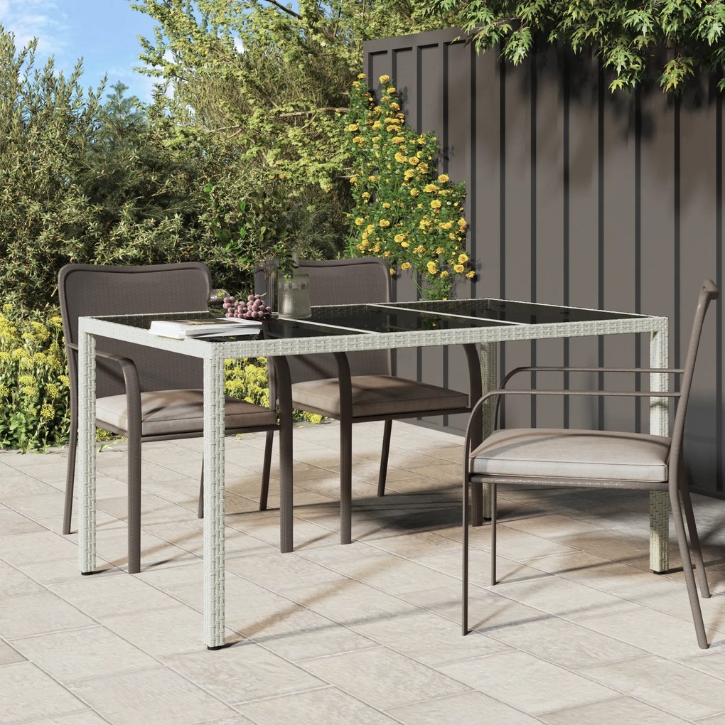 vidaXL Mesa de Jantar de Jardim Branca 150x90x75 cm Rattan Sintético
