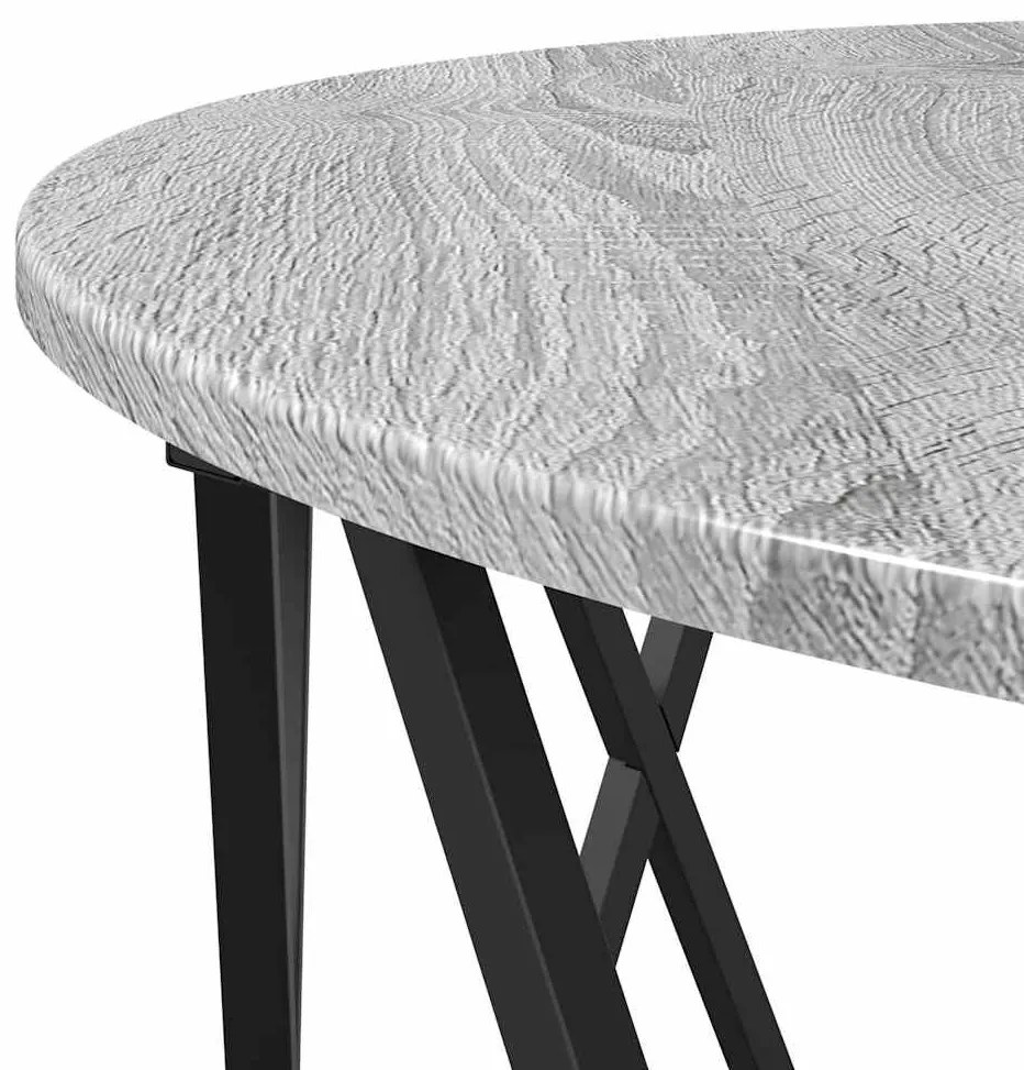 Mesa de Centro Cinza Sonoma 80x80x42 cm Feita de Madeira Engenharia