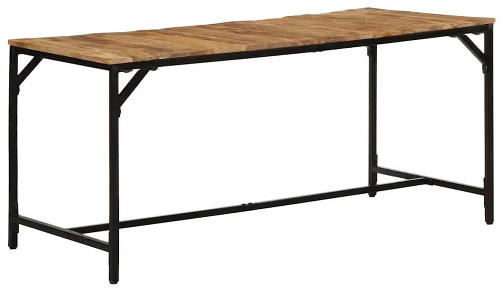 Mesa de jantar 160x80x75 cm madeira de mangueira maciça áspera