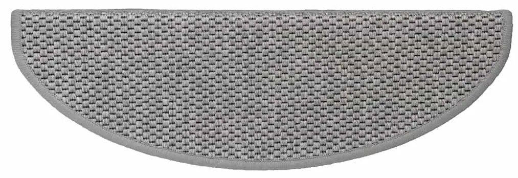 Tapetes escada adesivos aspeto sisal 30pcs 65x21x4 cm prateado