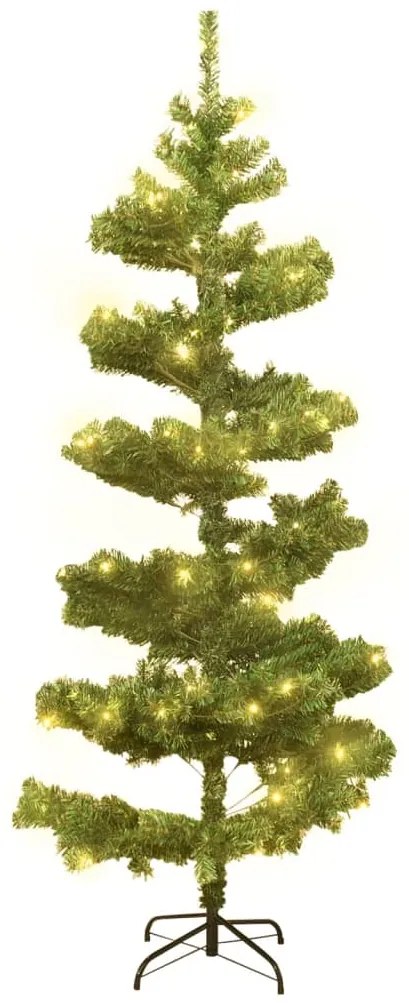 Árvore de Natal rotativa pré-iluminada + suporte PVC verde