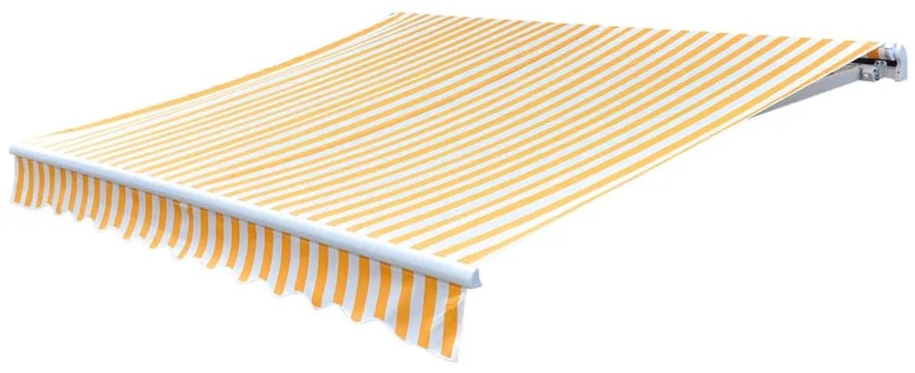 Lona para toldo laranja e branco 450x300 cm