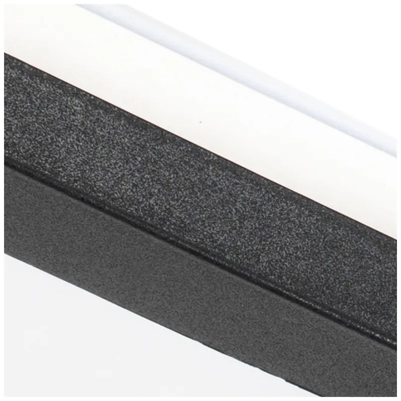 Candeeiro de teto preto 30 cm com LED regulável em 3 etapas IP44 - Steve