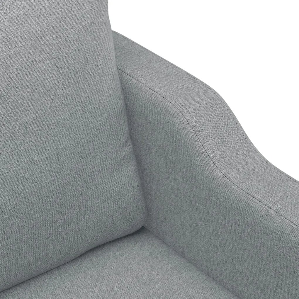 Sofá de 3 lugares 180 cm tecido cinza-claro