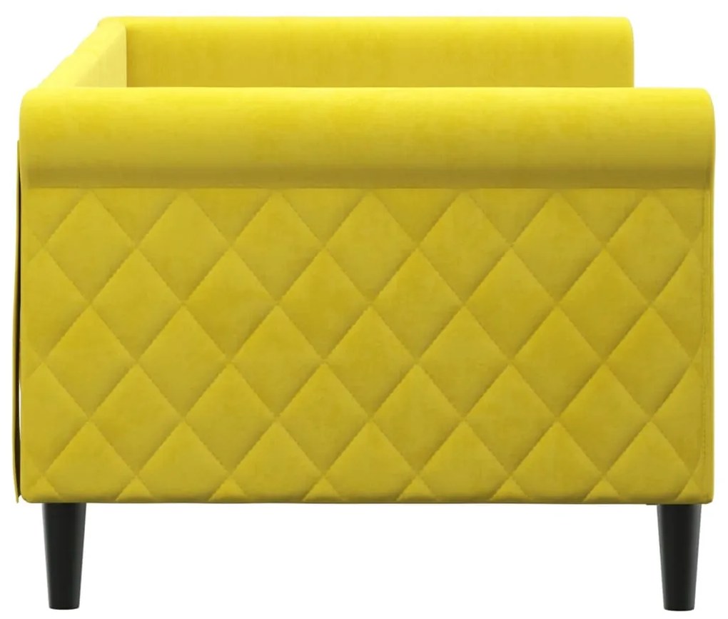 Sofá-cama 80x200 cm veludo amarelo