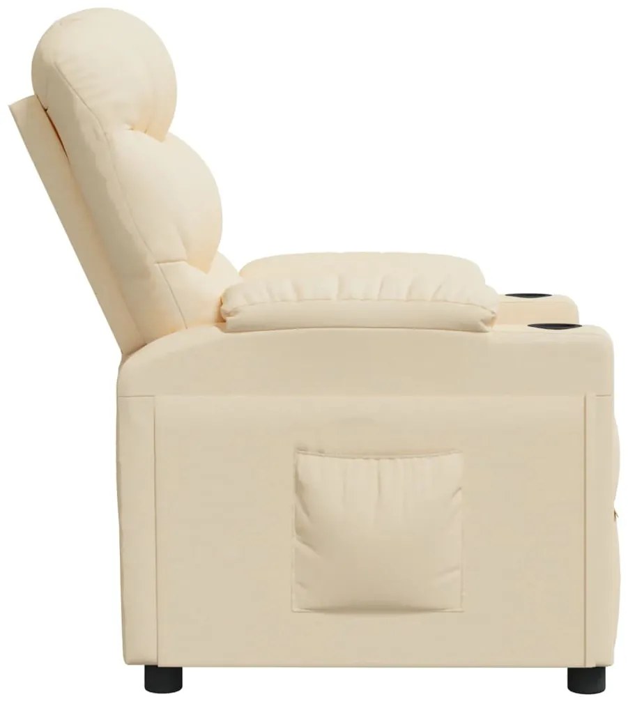 Poltrona reclinável tecido cor creme