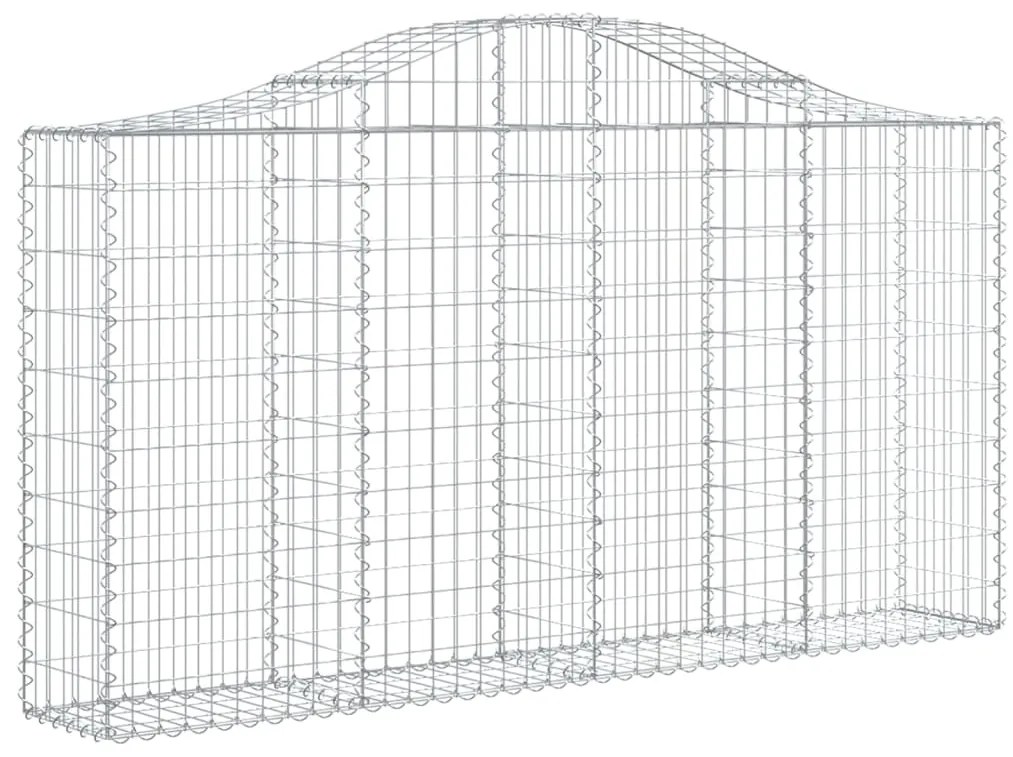 Cestos gabião arqueados 15 pcs 200x30x100/120 ferro galvanizado