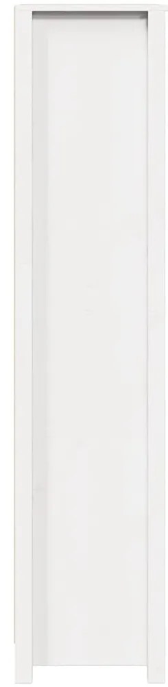 Aparador alto 80x35x154 cm madeira de pinho maciça branco