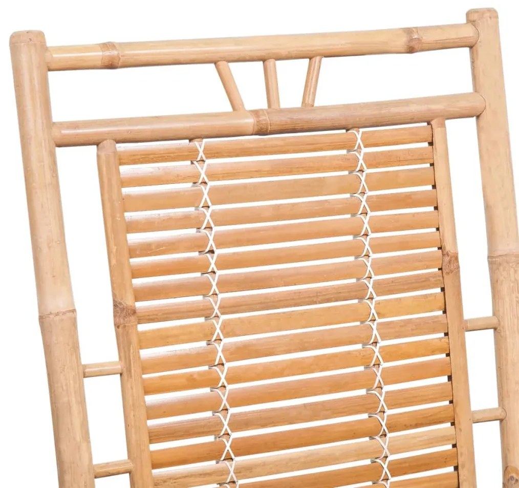 Cadeira de baloiço com almofadão bambu