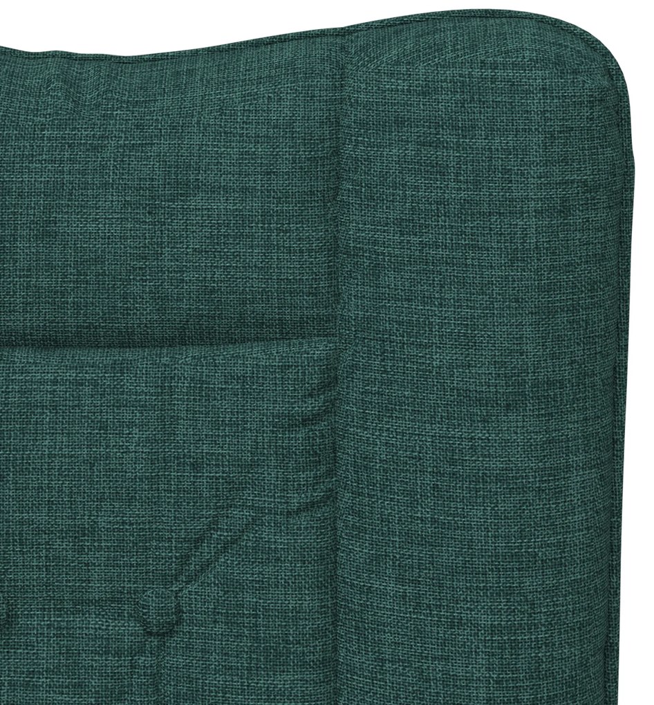 Cadeira Relaxante vidaXL Verde Escuro em Tecido