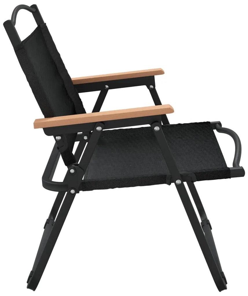 Cadeiras de campismo 2 pcs 54x43x59 cm tecido oxford preto