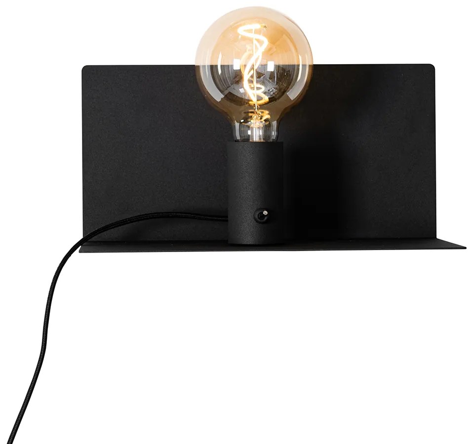 Candeeiro de parede moderno preto magnético ajustável - Muro