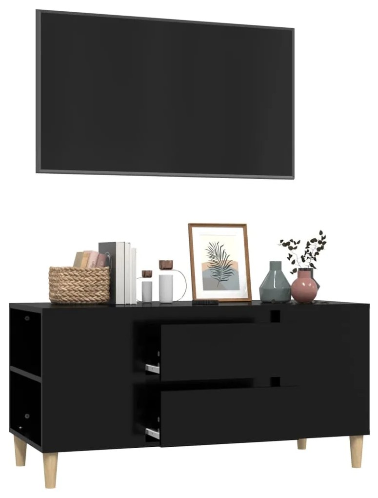 Móvel para TV 102x44,5x50 cm derivados de madeira preto
