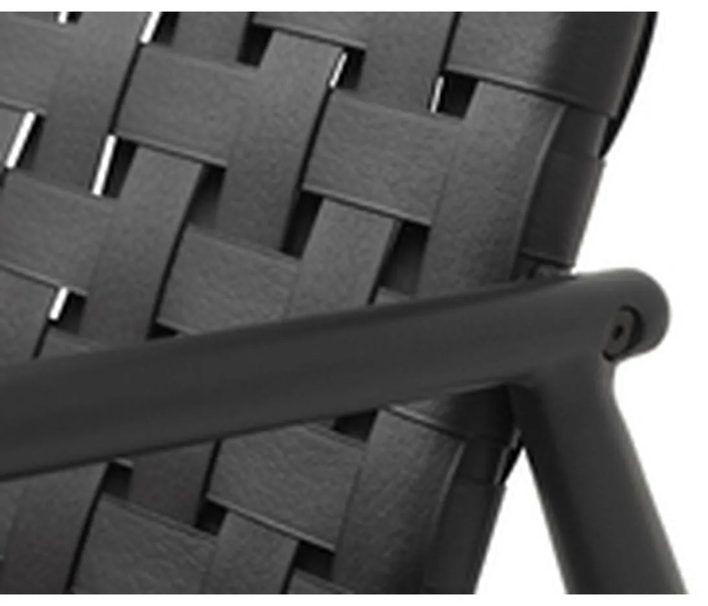 Tuinstoel Jysk 3795090 Rotim sintético Preto Alumínio
