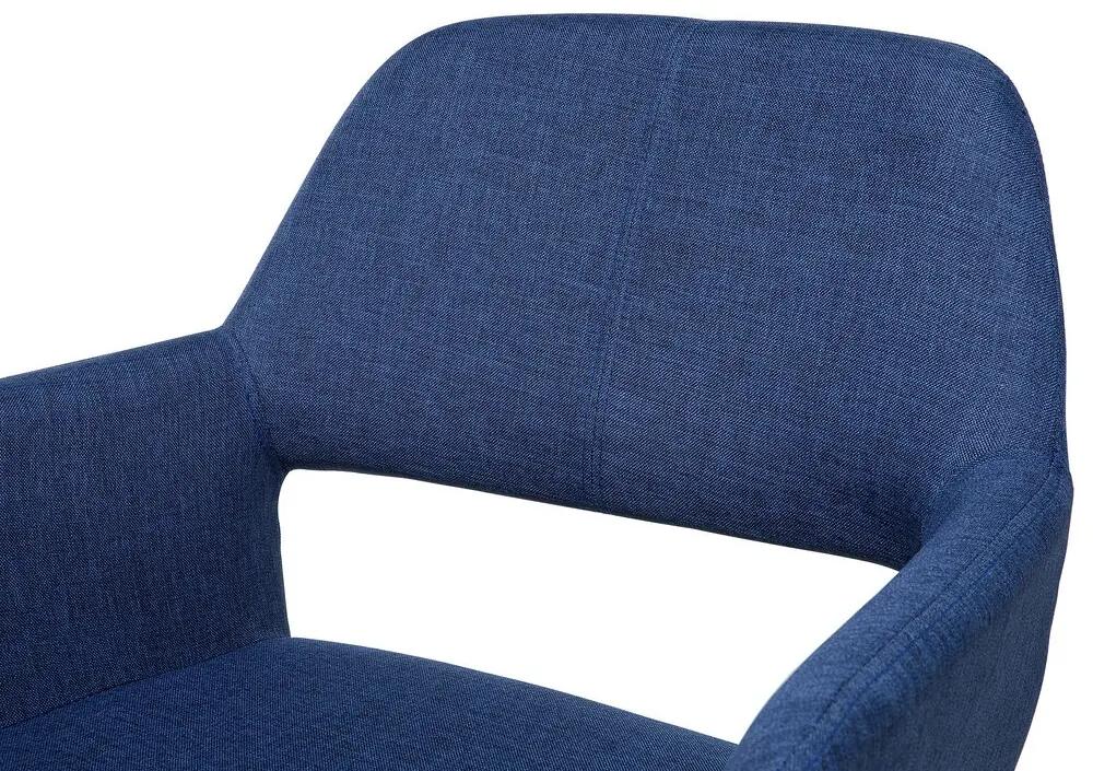 Conjunto de 2 cadeiras estofadas em azul marinho CHICAGO Beliani