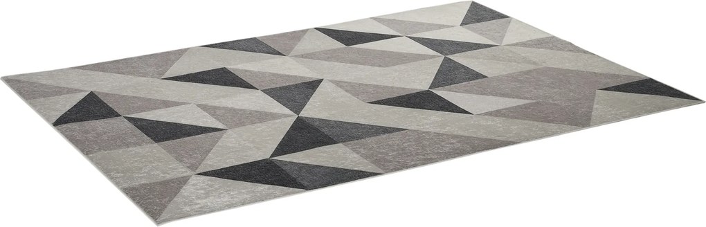 HOMCOM Tapete de Sala de Estar Moderno 230x160cm Tapete Geométrico com Base Antiderrapante Multicor | Aosom Portugal