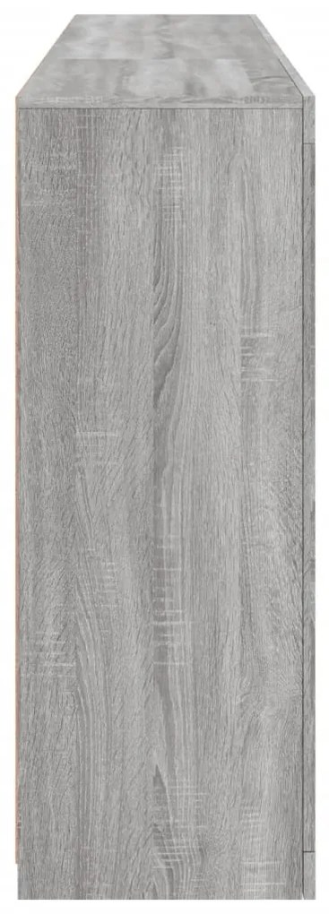 Aparador com luzes LED 181,5x37x100 cm cinzento sonoma