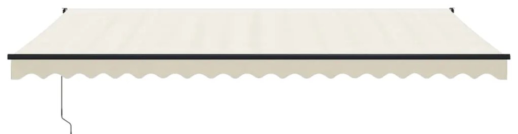 Toldo retrátil 5x3 m tecido e alumínio cor creme