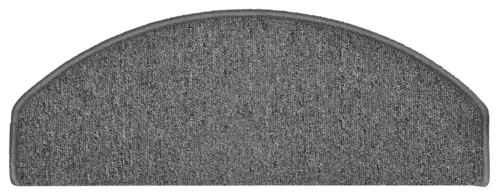 Tapete/carpete para degraus 15 pcs 65x24x4cm cinza-escuro