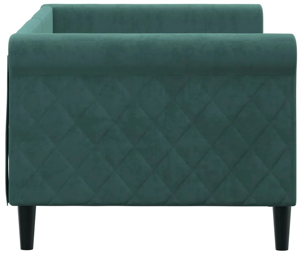 Sofá-cama 80x200 cm veludo verde-escuro