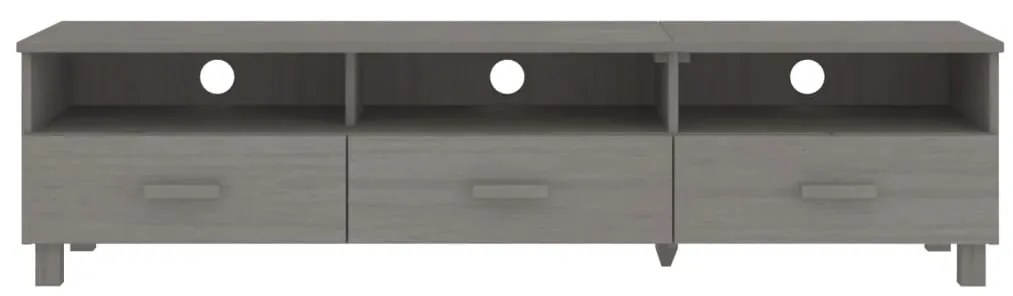 Móvel de TV HAMAR 158x40x40 cm pinho maciço cinza-claro