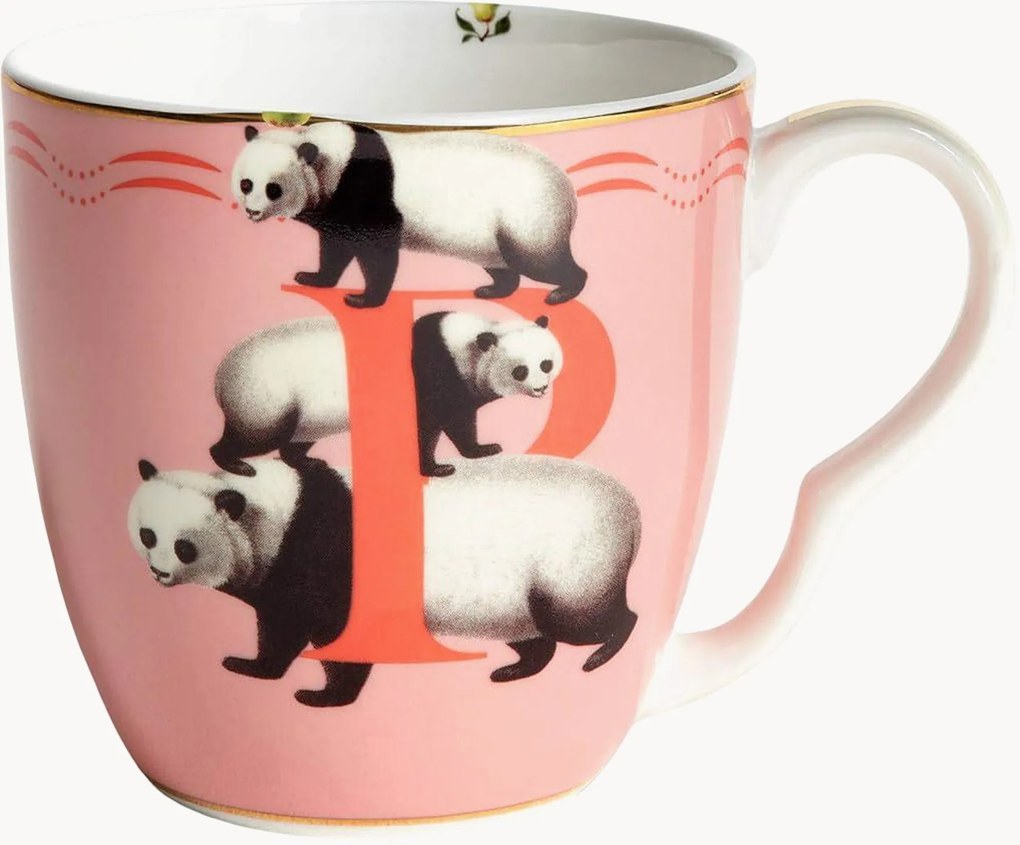 Caneca em porcelana fine bone china Panda