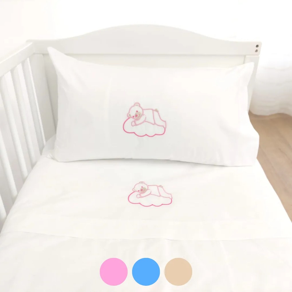 Jogo de Cama Bebé Urso Nuvem Algodão