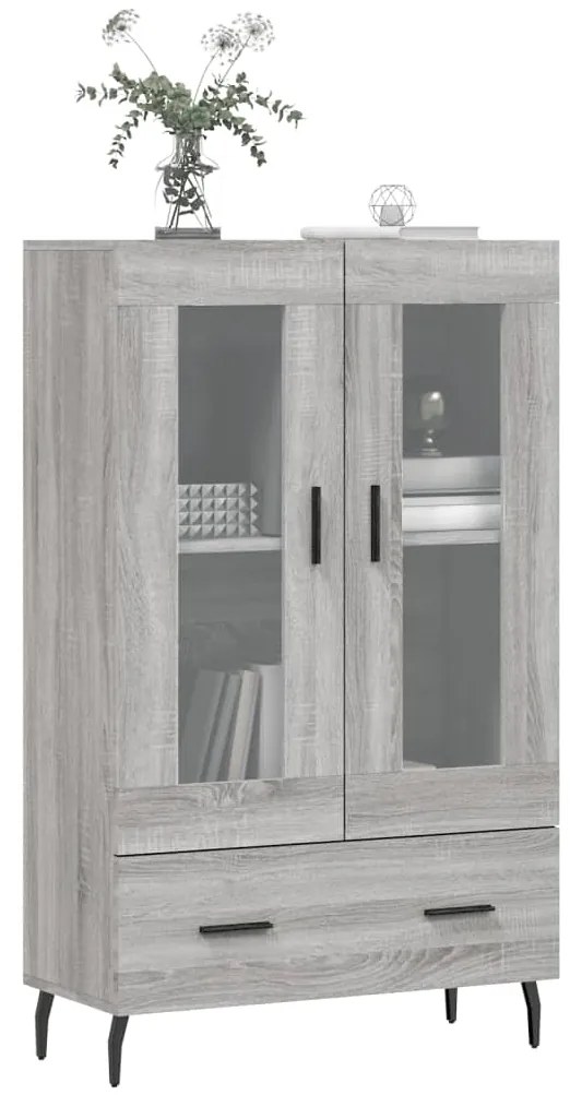 Armário alto derivados de madeira 69,5x31x115cm cinza sonoma